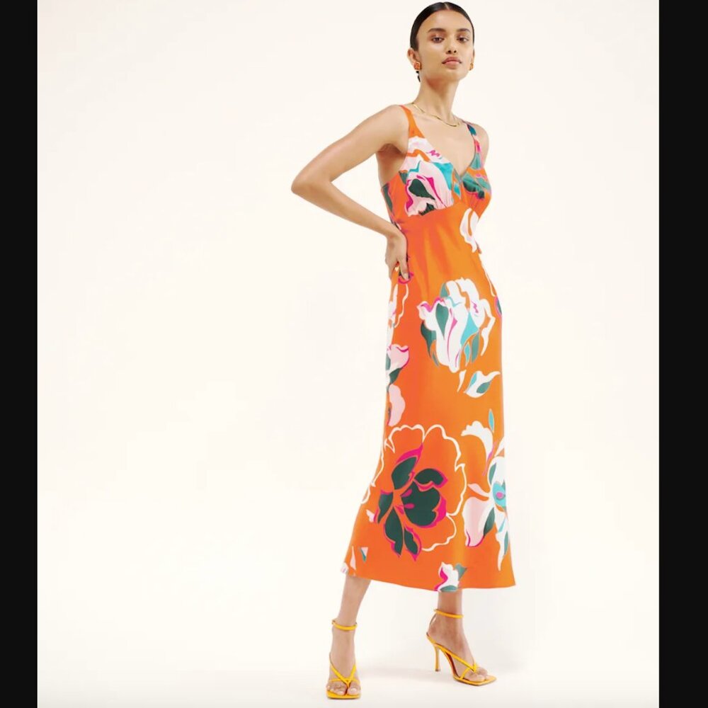 Reformation Daytona Silk Dress - Size M